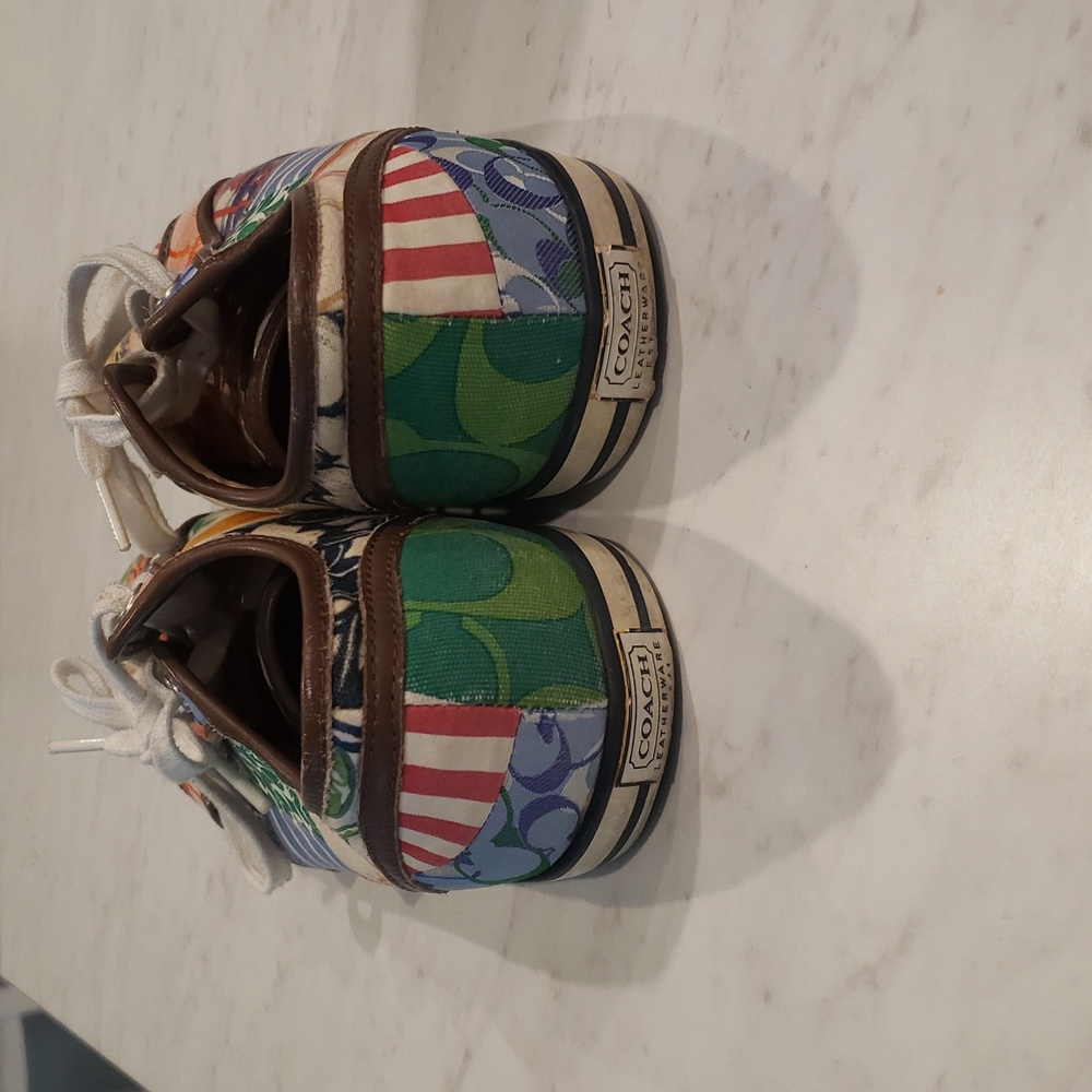 Coach Vintage Colorful Patchwork Shoes And Crossbody Bag 8.5 Shoes Small Bag - Picture 3 of 16